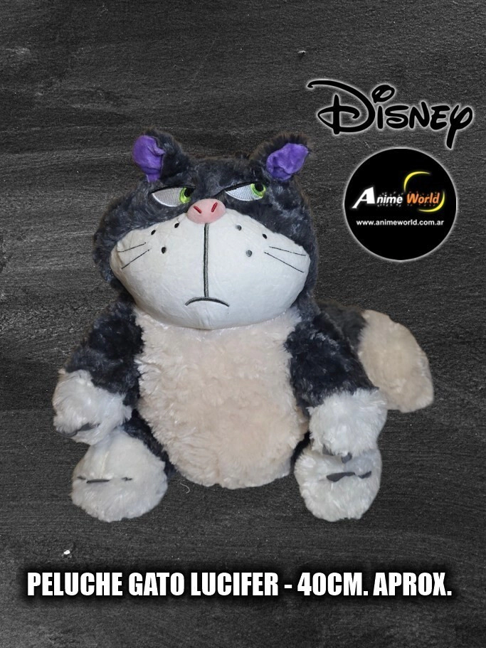 PELUCHE GATO LUCIFER GRIS #1 (40CM APROX) (P2271)