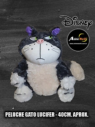 PELUCHE GATO LUCIFER GRIS #1 (40CM APROX) (P2271)