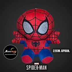 PELUCHE SPIDERMAN SENTADO #2 ROJO (22CM APROX) (P2272)