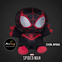 PELUCHE SPIDERMAN SENTADO #2 NEGRO (22CM APROX) (P2273)