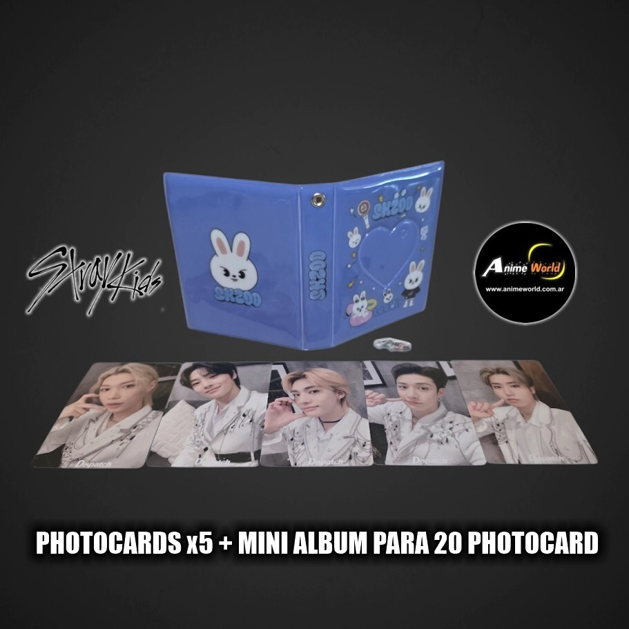 PHOTOCARDS x5 + MINI ALBUM PARA 20 PHOTOCARD STRAY KIDS KP012 (A0946)