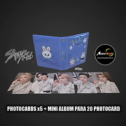 PHOTOCARDS x5 + MINI ALBUM PARA 20 PHOTOCARD STRAY KIDS KP012 (A0946)