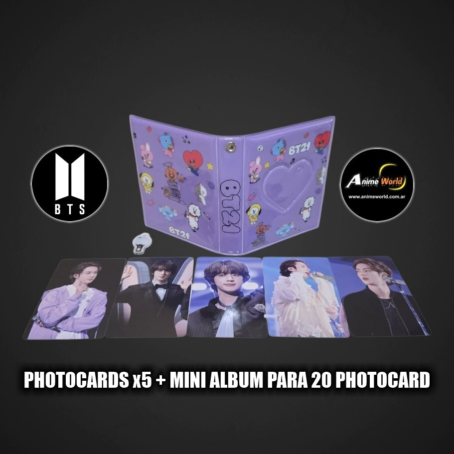 PHOTOCARDS x5 + MINI ALBUM PARA 20 PHOTOCARD BTS KP014 (A0947)
