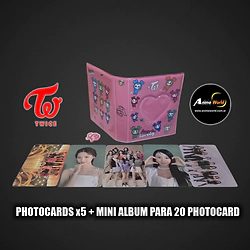 PHOTOCARDS x5 + MINI ALBUM PARA 20 PHOTOCARD TWICE LOVELY KP013 (A0948)