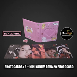 PHOTOCARDS x5 + MINI ALBUM PARA 20 PHOTOCARD BLACK PINK KP011 (A0949)