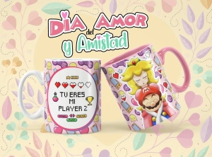 TAZAS (POLIMERO) AMOR Y AMISTAD PERSONALIZABLE VOL 1 (20 MODELOS)