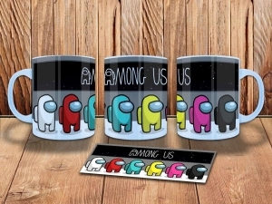 TAZAS (CERAMICA) AMONG US VOL 2 vs FALL GUYS (30 MODELOS)