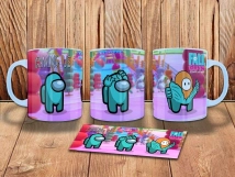 TAZAS (POLIMERO) AMONG US VOL 2 vs FALL GUYS (30 MODELOS)