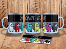 TAZAS (POLIMERO) AMONG US VOL 2 vs FALL GUYS (30 MODELOS)