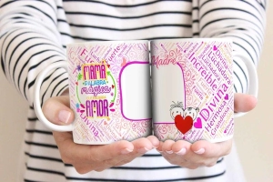 TAZAS (CERAMICA) DIA DE LA MADRE VOL 2 (12 MODELOS)