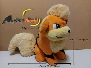 PELUCHE POKEMON GRANDE - GROWLITHE (33CM APROX) (P0082)