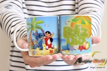 TAZA PLASTICA - STITCH FELIZ DIA (T0055)