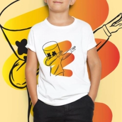REMERA POLIESTER - FORTNITE MARSHMELLO (TALLA 4) (R0021)