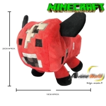PELUCHE MINECRAFT - VACA ROJA (20CM APROX) (P0161)