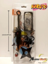 NARUTO - SET EN BLISTER KUNAI-ANILLO-SHURIKEN (DE METAL) VINCHA-COLGANTE (F0045)