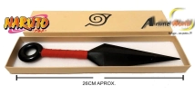 NARUTO KUNAI EN CAJA MANGO ROJO (PVC) (26CM APROX) (F0050)