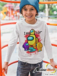 REMERA POLIESTER MANGA LARGA - AMONG US #1 (TALLA 12) (R0080)