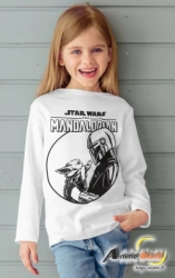 REMERA POLIESTER MANGA LARGA - STAR WARS BABY YODA #1 (TALLA 12) (R0085)