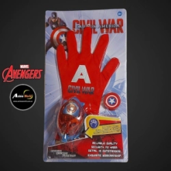 GUANTE LANZA TAZOS CAPITAN AMERICA (A0018)