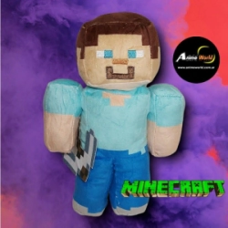 PELUCHE MINECRAFT ESPECIAL - STEVE (26CM APROX) (P0419)