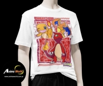 REMERA POLIESTER POKEMON EVOLUCION #1 CHARMELEON