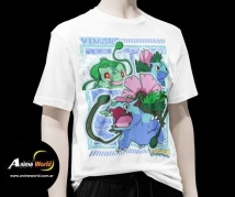 REMERA POLIESTER POKEMON EVOLUCION #2 VENUSAUR