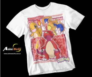 REMERA BLANCA ALGODON POKEMON #1