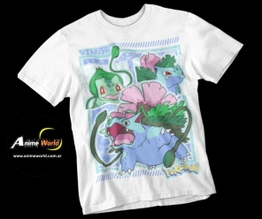 REMERA BLANCA ALGODON POKEMON #2