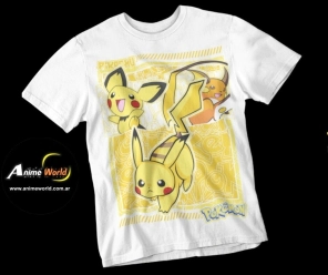 REMERA BLANCA ALGODON POKEMON #4