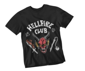 REMERA ALGODON STRANGER THINGS HELLFIRE #1