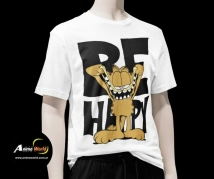 REMERA POLIESTER GARFIELD BE HAPPY