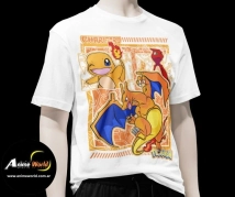 REMERA POLIESTER POKEMON EVOLUCION #6 CHARIZARD
