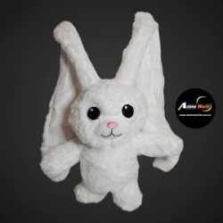 PELUCHE CONEJO CON OREJAS ESTIRABLES ANTI ESTRES (BLANCO) (45CM APROX) (P0551)