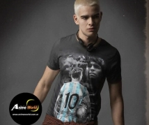 REMERA ALGODON + MESSI MARADONA (TALLA M) (R0800)