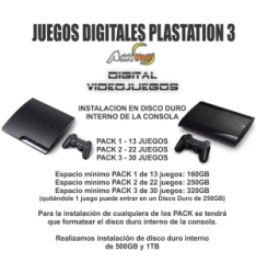 PACK 2 - 22 JUEGOS DIGITALES PS3 (250GB)